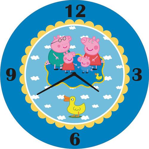 Personalised Peppa Pig inspired Clock THEME PARTIES Pretty UR Party Default Title
