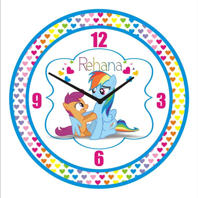 Personalised My Little Pony Clock THEME PARTIES Pretty UR Party Default Title