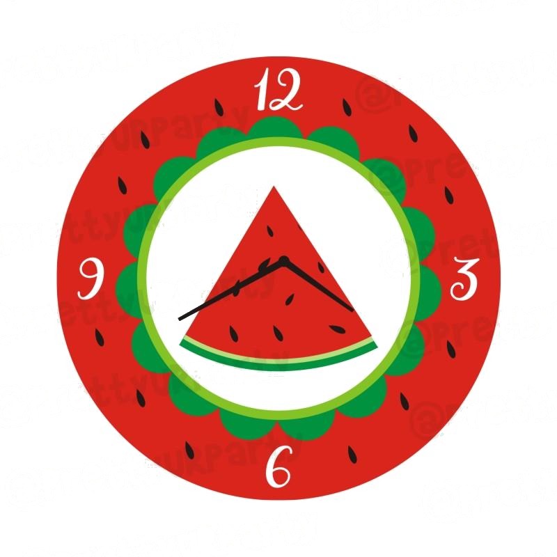 Personalised Watermelon Theme Clock