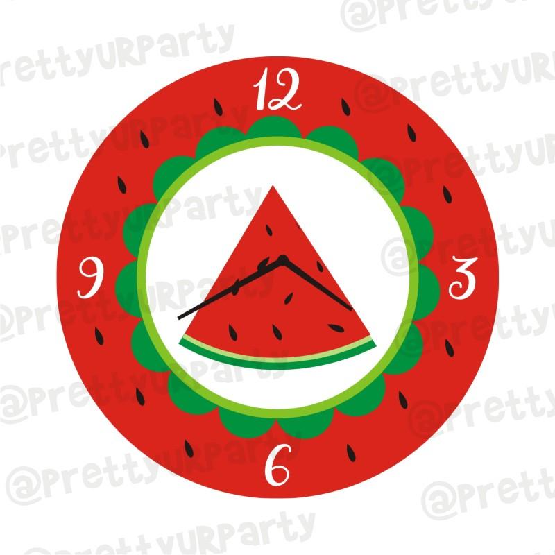 Personalised Watermelon Theme Clock THEME PARTIES Pretty UR Party Default Title