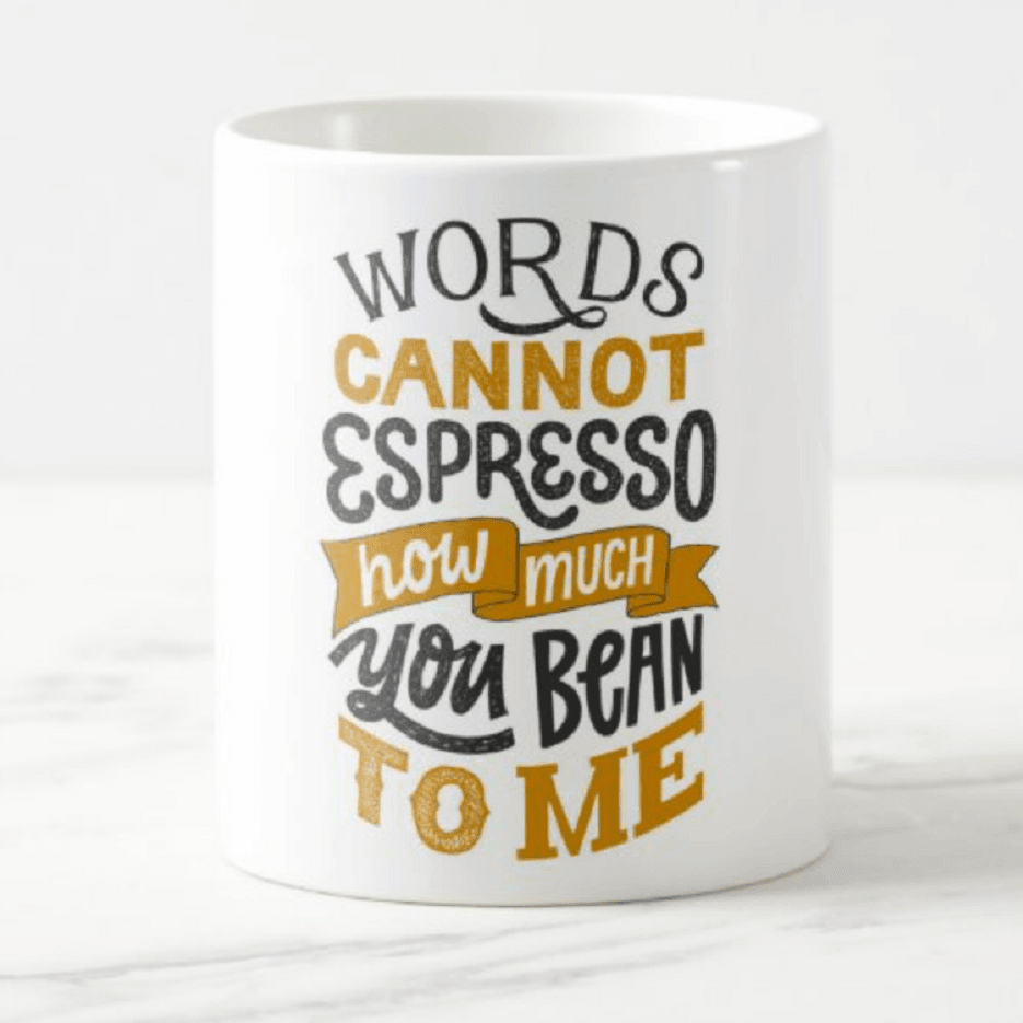 Words Cannot Espresso Coffee Mug RETURN GIFTS Pretty UR Party