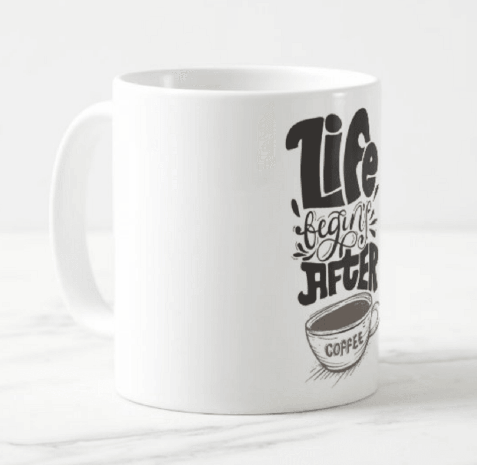 Life Begins After Coffee Mug RETURN GIFTS Pretty UR Party