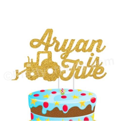 Construction Theme Cake Topper THEME PARTIES Pretty UR Party