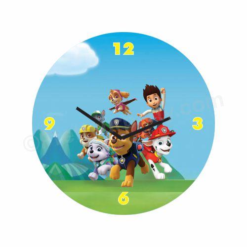 Personalized Paw Patrol Blue Theme Clock THEME PARTIES Pretty UR Party Default Title