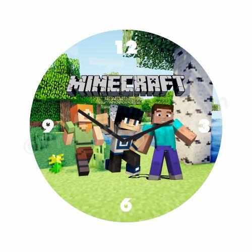 Personalized Minecraft Clock RETURN GIFTS Pretty UR Party Default Title