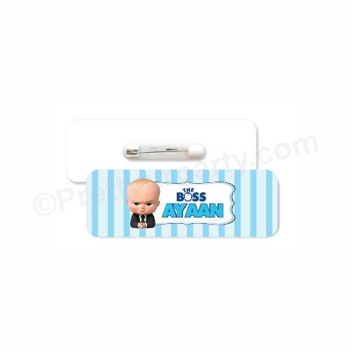 Boss Baby Badge / Name Tag PERSONALISED Pretty UR Party