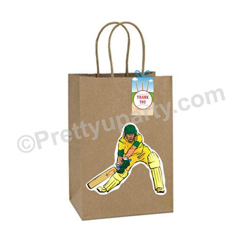Cricket Theme Gift Bags - Pack of 10 ACCESSORIES Pretty UR Party