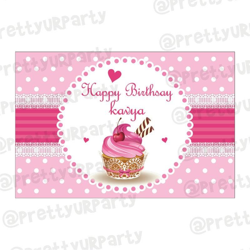 Cupcake Theme Backdrop THEME PARTIES Pretty UR Party Default Title