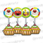Elmo Theme Cupcake / Food Toppers THEME PARTIES Pretty UR Party Default Title