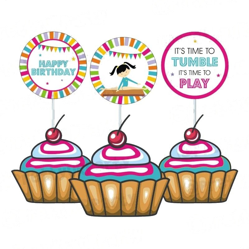 Tutti Fruity Theme Cupcake Toppers — image 2