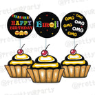 Emoji Theme Cupcake / Food Toppers THEME PARTIES Pretty UR Party