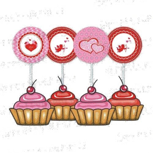 Valentine's Day Cupcake Toppers