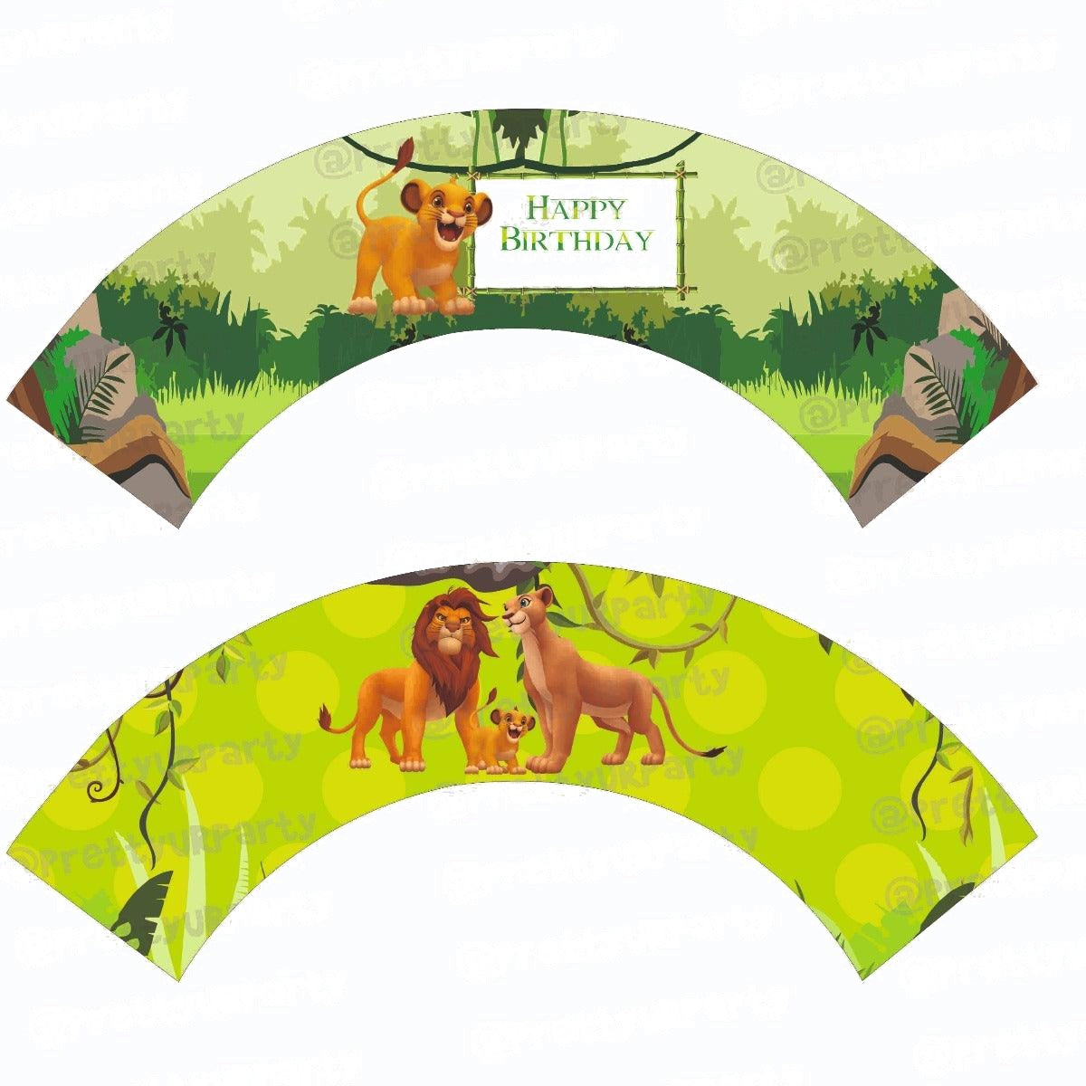 Lion King Theme Cupcake Wrappers