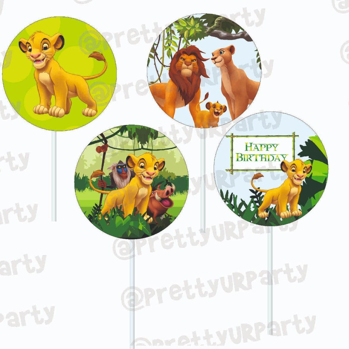 Lion King Theme Cupcake / Food Toppers THEME PARTIES Pretty UR Party Default Title