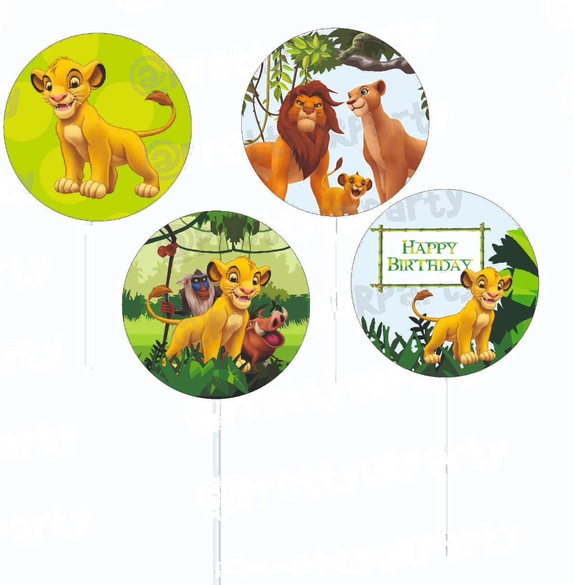 Lion King Theme Cupcake / Food Toppers