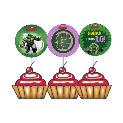Hulk Cupcake / Food Toppers THEME PARTIES Pretty UR Party With Name