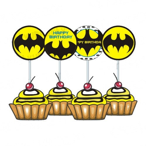 Batman Inspired Cupcake / Food Toppers