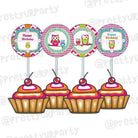 Girly Owl Cupcake / Food Toppers THEME PARTIES Pretty UR Party Default Title