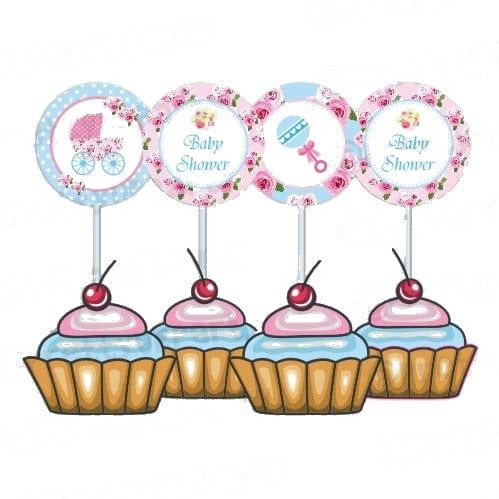 Shabby Chic Cupcake Toppers