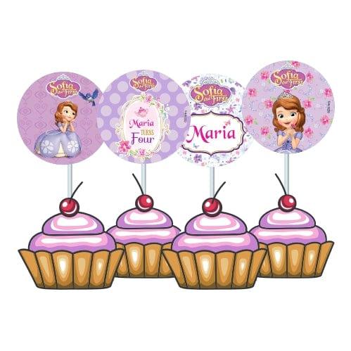 Sofia the first Enchanted Garden Party Cupcake Toppers THEME PARTIES Pretty UR Party Default Title