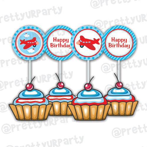 Airlines Cupcake / Food Toppers THEME PARTIES Pretty UR Party Default Title