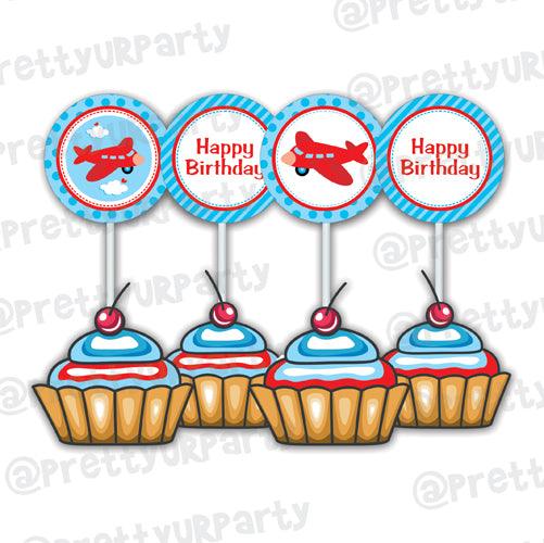 Airlines Cupcake / Food Toppers THEME PARTIES Pretty UR Party Default Title