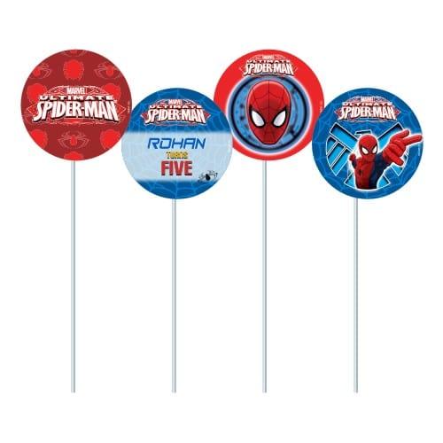 Spiderman theme Cupcake Toppers THEME PARTIES Pretty UR Party Default Title