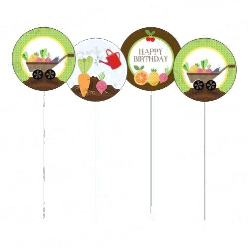 Gardening Theme Cupcake / Food Toppers