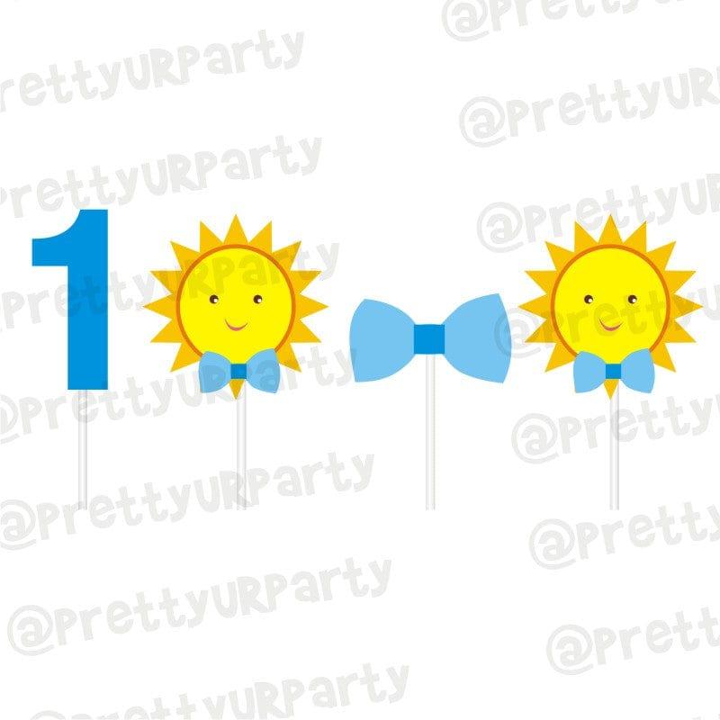 Sunshine Theme Cupcake Toppers ALL PARTY SUPPLIES Pretty UR Party