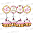 Tea Party theme Cupcake Toppers THEME PARTIES Pretty UR Party Default Title