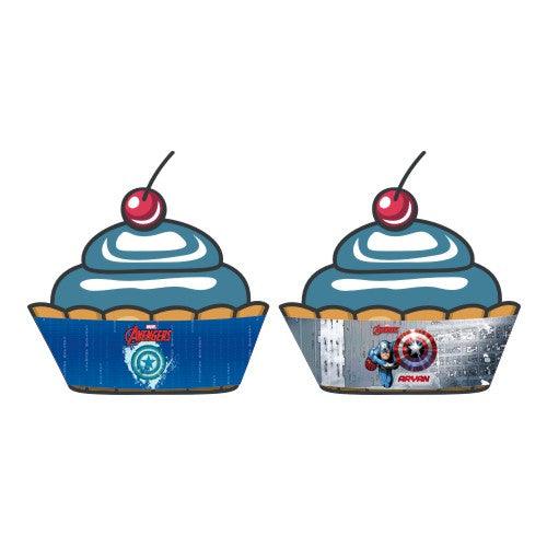 Captain America Cupcake Wrappers THEME PARTIES Pretty UR Party Default Title