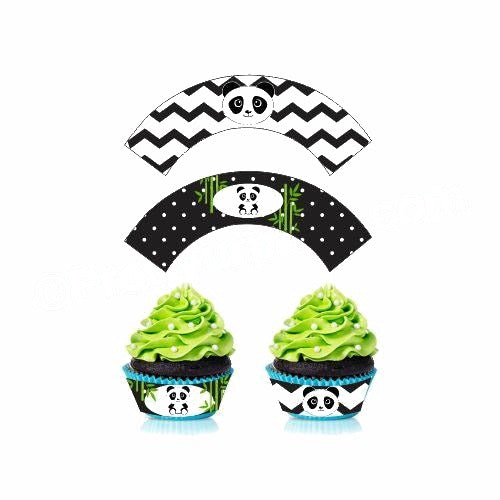 Panda Theme Cupcake Wrappers