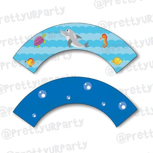 Under Sea Cupcake Wrappers  Pretty UR Party Default Title