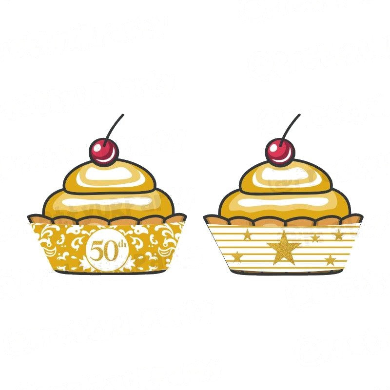 50th Anniversary Theme Cupcake Wrappers — image 2