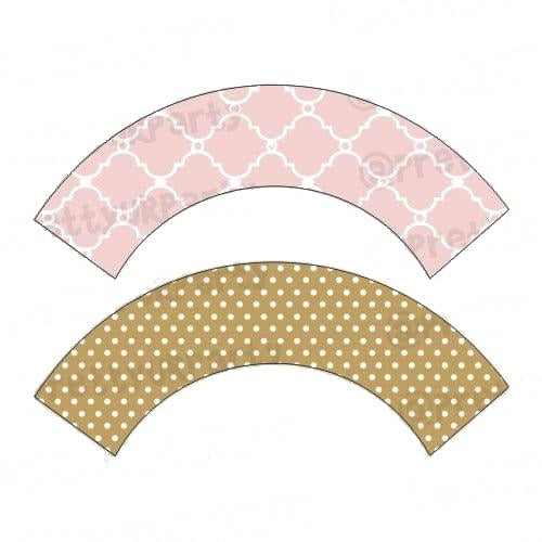 Pink and Gold Ballet Cupcake Wrappers