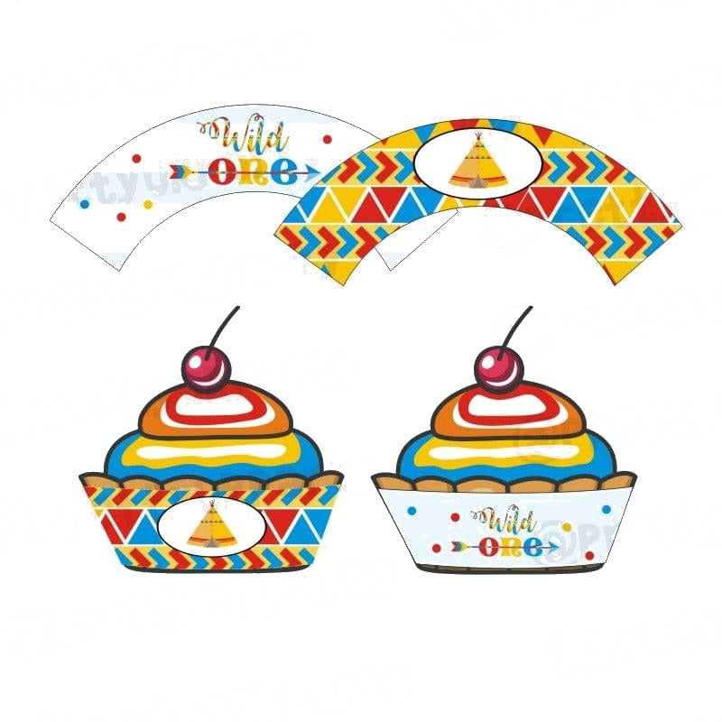 Wild One Theme Cupcake Wrappers
