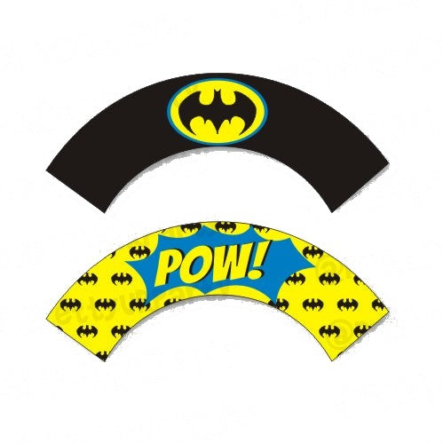 Batman Inspired Cupcake Wrappers