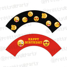 Emoji Theme Cupcake Wrappers THEME PARTIES Pretty UR Party Default Title