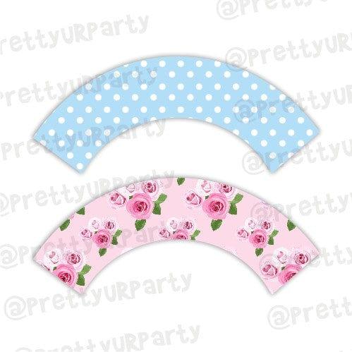 Shabby Chic Cupcake Wrappers BABY SHOWER Pretty UR Party Default Title