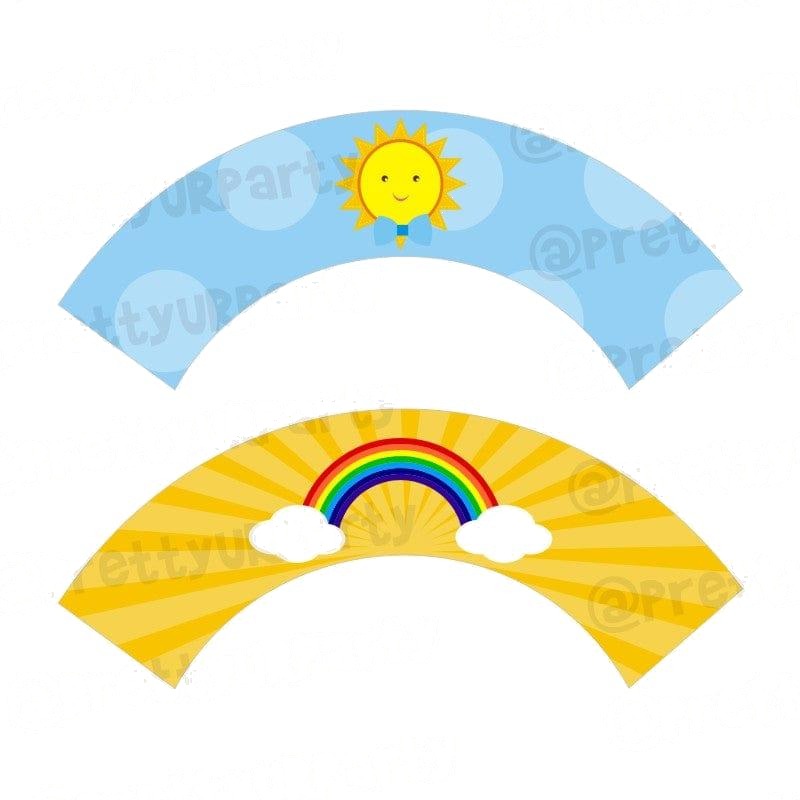 Sunshine Theme Cupcake Wrappers