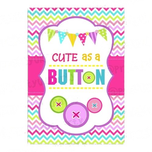 Cute As a Button Centerpieces - Pack of 2