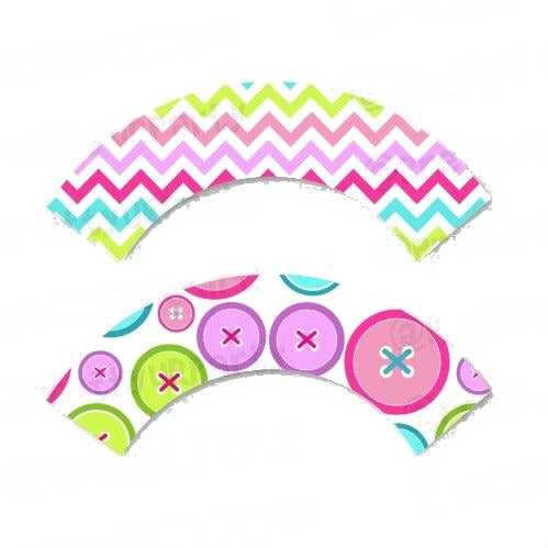 Cute As a Button Cupcake Wrappers