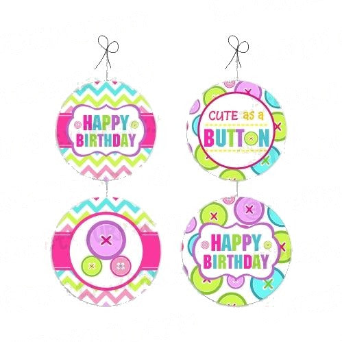 Cute As a Button Theme Danglers