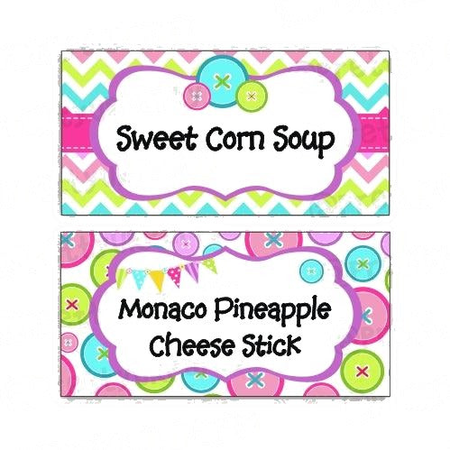 Cute As a Button Food Labels / Buffet Table Cards