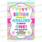 Cute As a Button Invitations ALL PARTY SUPPLIES Pretty UR Party Default Title