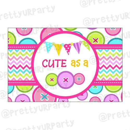 Cute As a Button Table Mats THEME PARTIES Pretty UR Party Default Title