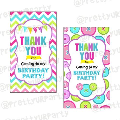 Cute As a Button Thank you Tags THEME PARTIES Pretty UR Party Default Title