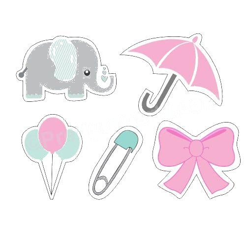 Elephant Birthday Theme Cutouts