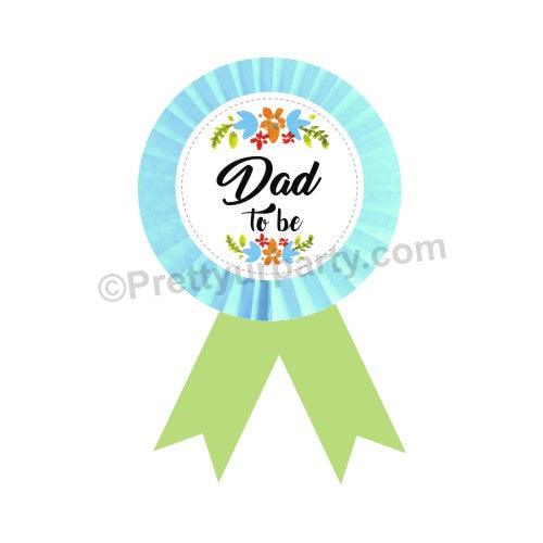 Handcrafted Dad to be Rosette Badge BABY SHOWER Pretty UR Party
