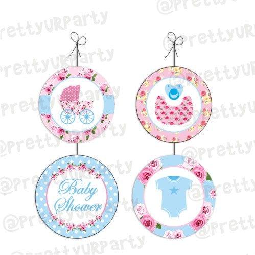 Shabby Chic Danglers BABY SHOWER Pretty UR Party Default Title